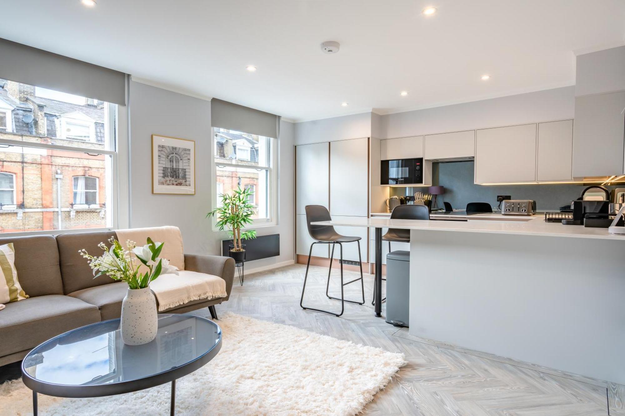 Modern & Chic One Bedroom Apartments In Fitzrovia By Sojo Stay Londra Esterno foto